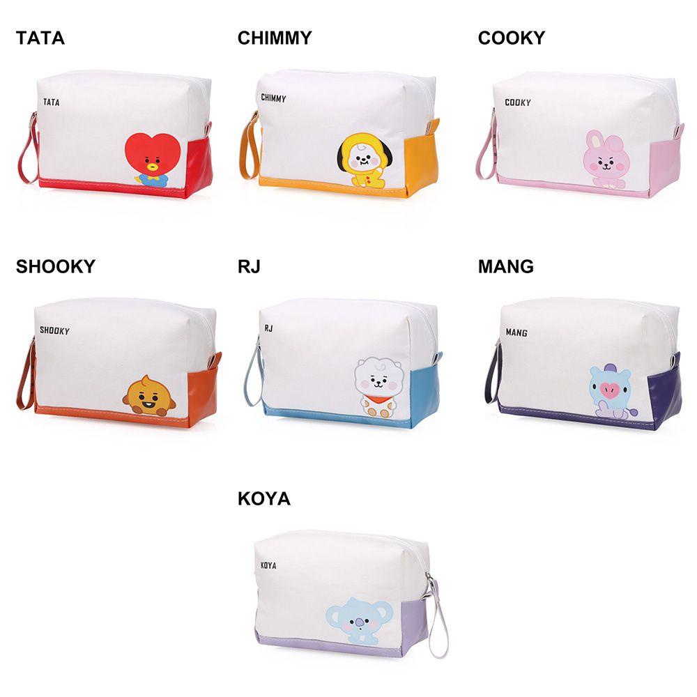 Túi đựng bút thời trang hình hoạt hình Kpop BTS BT21 đa năng