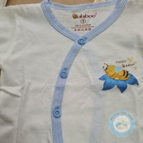 [BB04] Áo cổ tim trắng in tay dài BABIBOO (katydang)