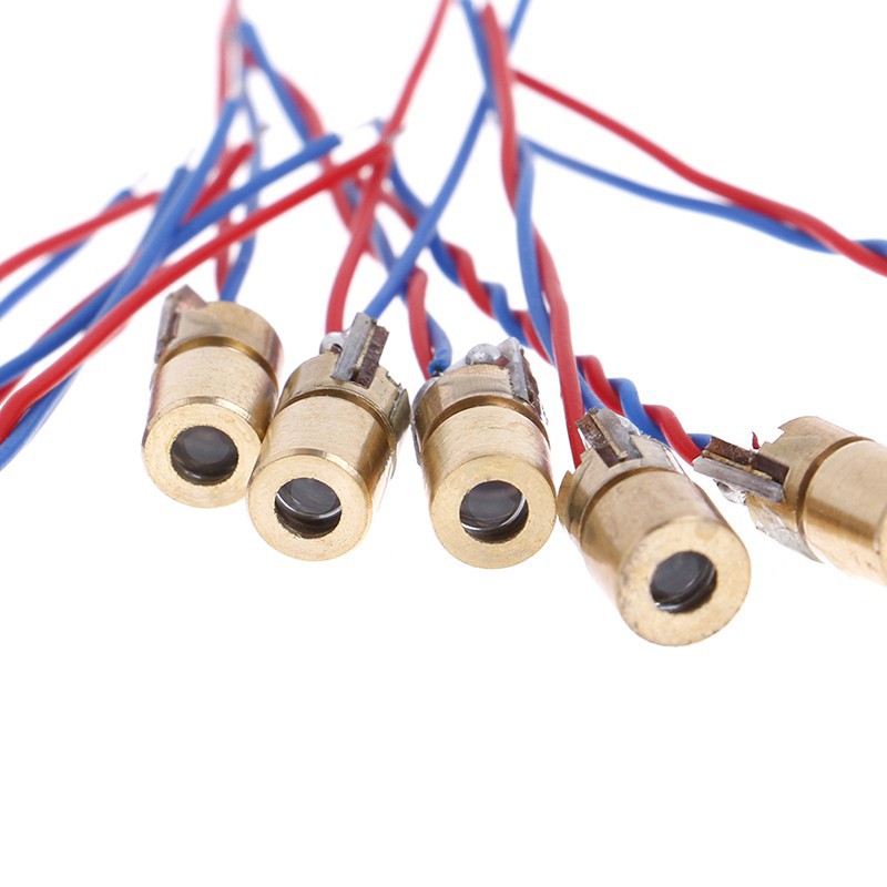 Set 10 Mô Đun Đèn Laser 650nm 6mm 3V 5mW Chuyên Dụng