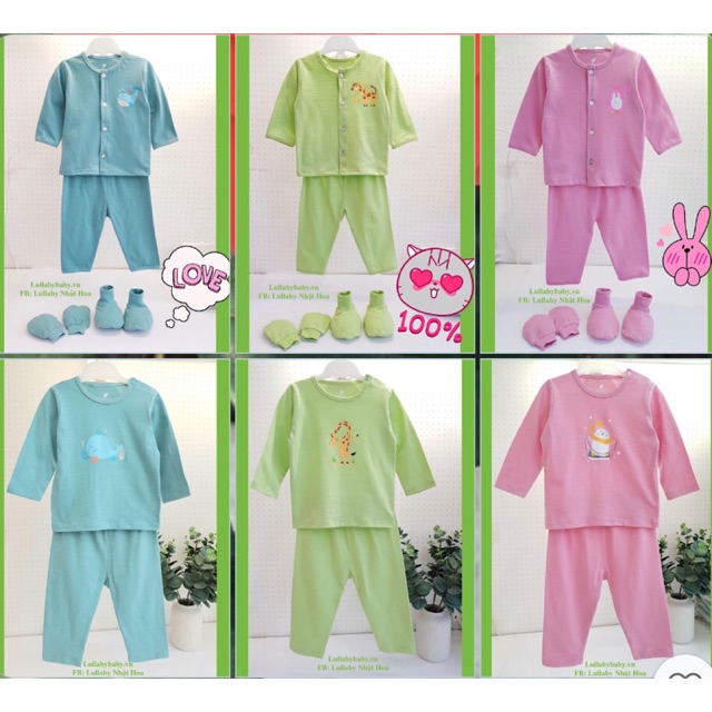 Lullaby 2020 - Bộ Lullaby cài cúc giữa, cài cúc vai vải cotton mỏng cho bé trai/bé gái