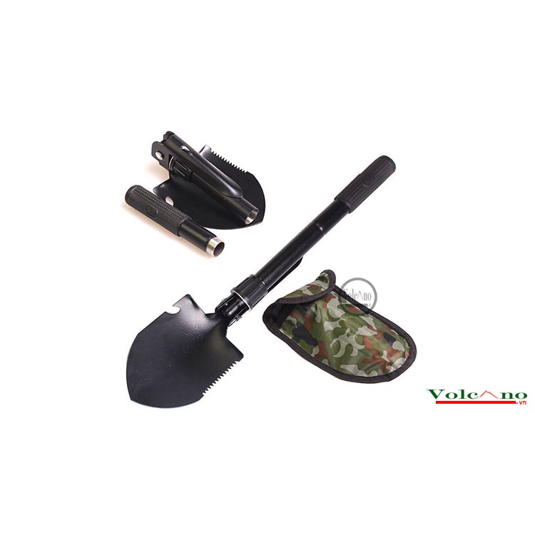 Xẻng Quân Dụng 5 Trong 1 Mini Làm Vườn Du Lịch Phượt Đa Năng Gấp Gọn- NNTM