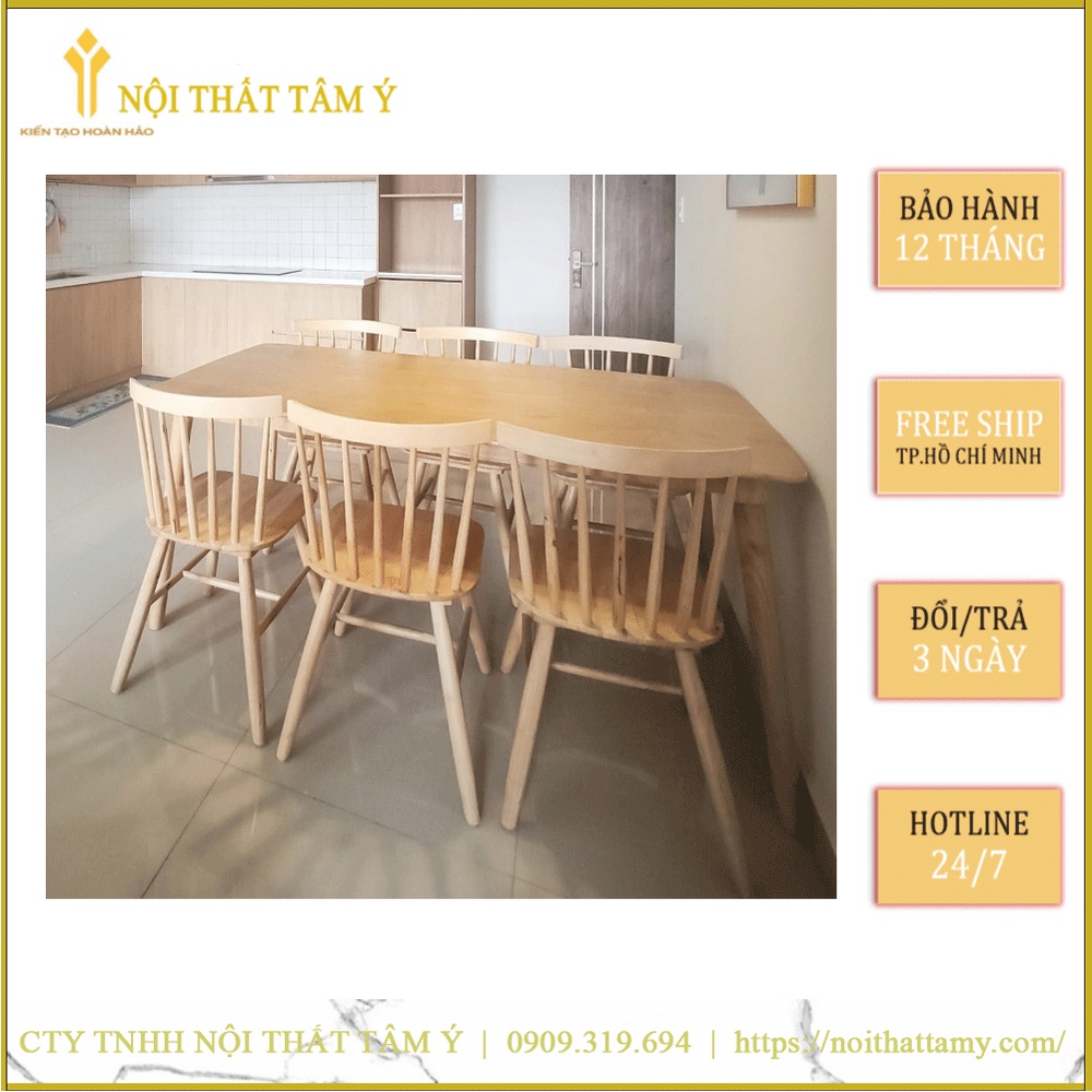 Bộ Bàn Ăn Song Tiện 6 ghế ✌FREE SHIP HCM✌ Bộ bàn ăn Cao Cấp Thương hiệu Nội Thất Tâm Ý