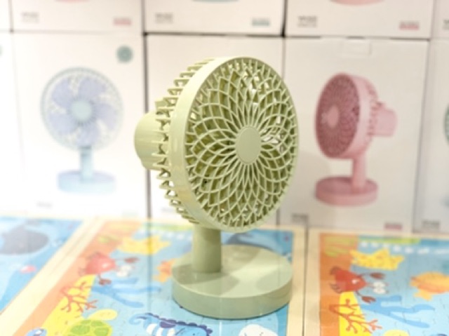 Quạt sạc tích điện để bàn mini tự động quay Yase . | BigBuy360 - bigbuy360.vn