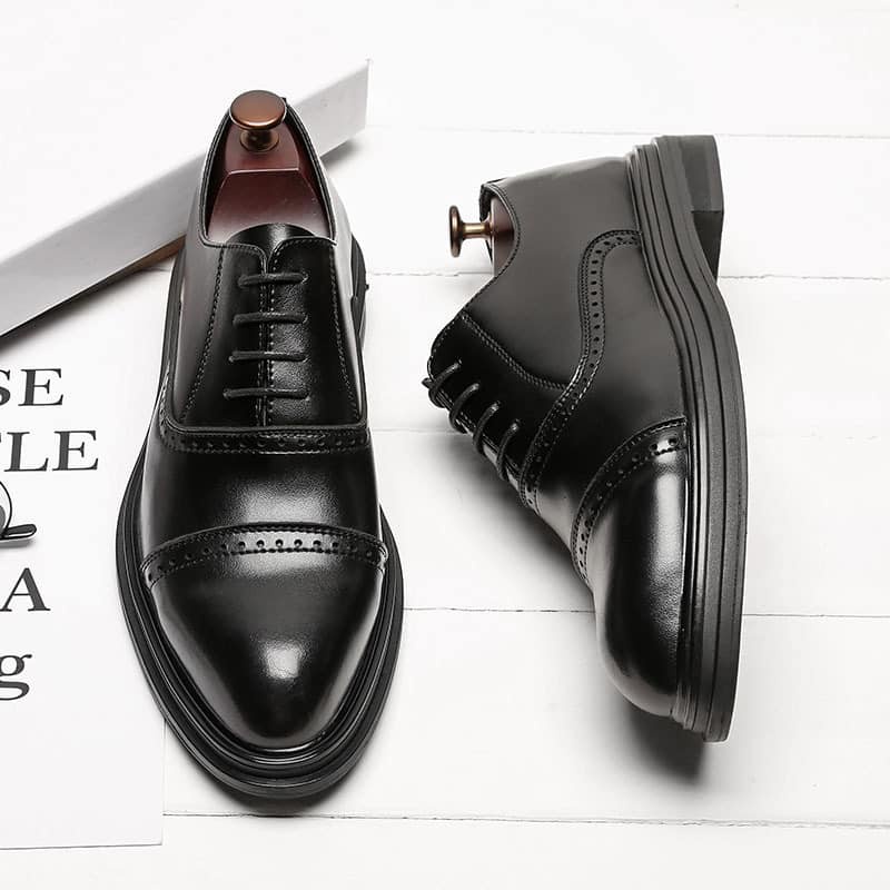 Giày Oxford Nam Công Sở Da Bò Thật Cao Cấp Tăng Chiều Cao CN0232