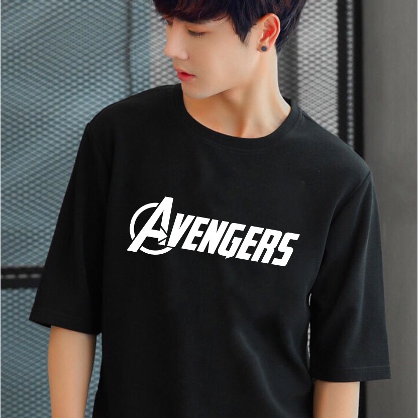 Áo phông unisex tay lỡ nam nữ form rộng Đen Avengers 2 Màu kiểu dáng xuông dễ mặc - áo thun 360 nam nữ tay lỡ