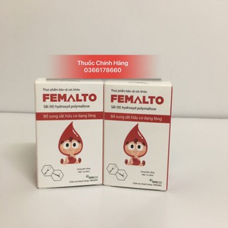 (Chính Hãng + Quà Tặng) Sắt Femalto (30ml) - Bổ sung sắt hữu cơ, không nóng không táo