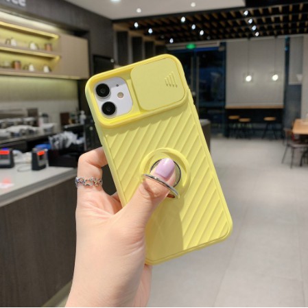 Ốp điện thoại mềm có nắp trượt bảo vệ Camera cho IPhone 11 XR Xs Max 7 Plus