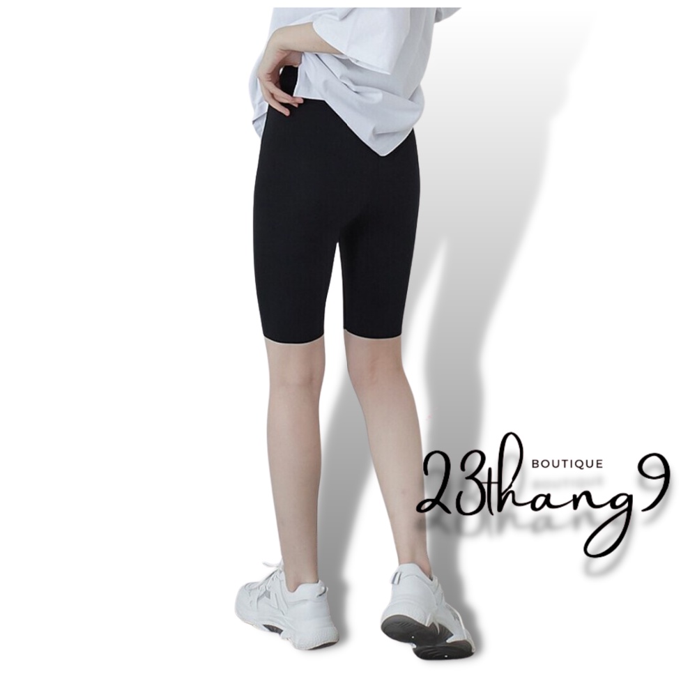 Quần legging nữ quần legging đùi ngố cuộn tím thái cạp cao chun lưng loại 1 siêu mịn siêu co giãn tập gym đi chơi | BigBuy360 - bigbuy360.vn