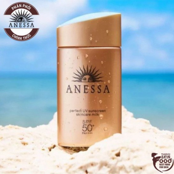 Kem Chống Nắng Dạng Sữa Chống Trôi Anessa Perfect UV Sunscreen Skincare Milk SPF50+/PA++++ W9