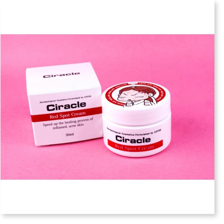 [Mã giảm giá] Kem làm giảm mụn sưng đỏ, mụn mủ, giúp giảm mụn, ngăn ngừa sẹo rỗ Ciracle Red Spot Cream 30g