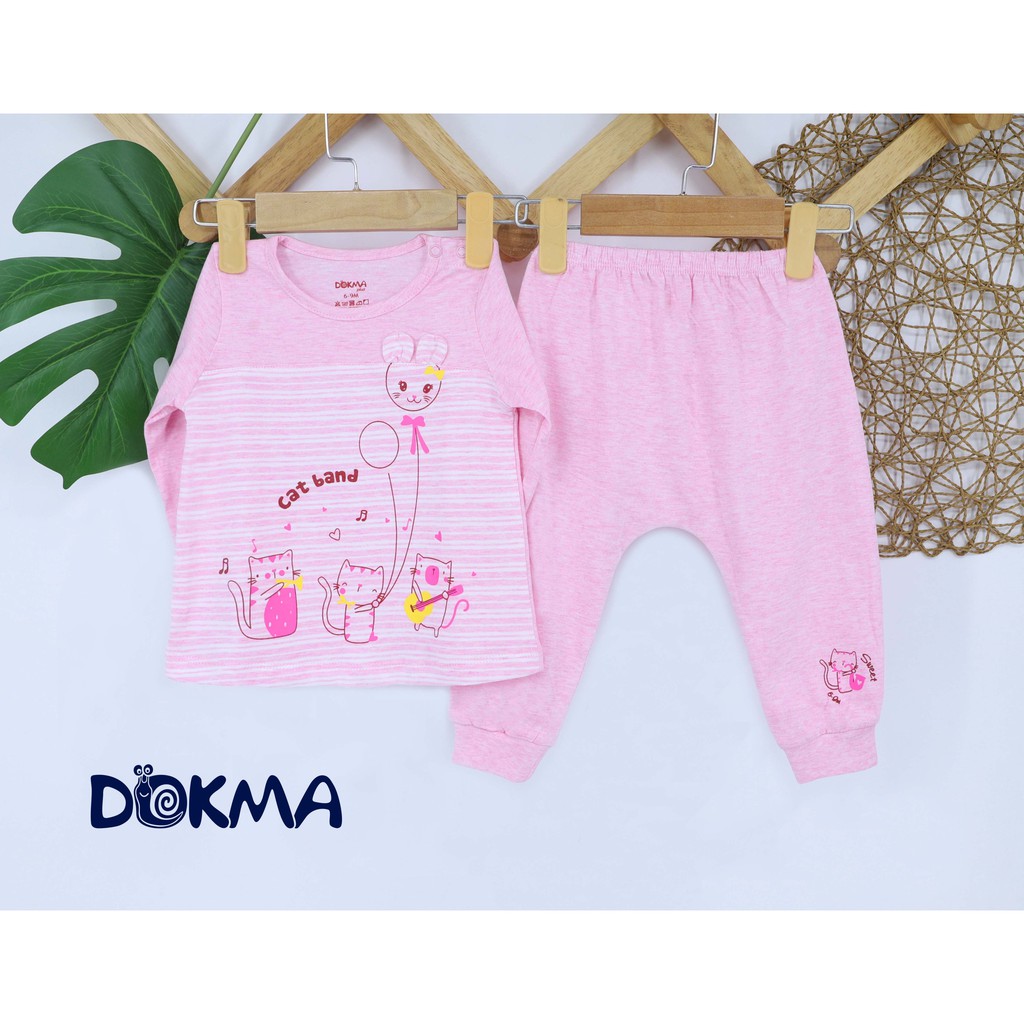 DMB206 Bộ quần áo cài vai dài tay Dokma (9-36m)