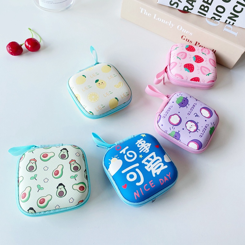 Túi đựng tai nghe / dây cáp usb mini có khóa kéo tiện dụng