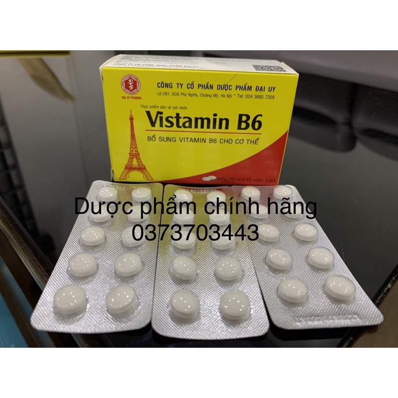 Vitamin B6 hộp 100 viên - bổ sung Vitamin B6 cho cơ thể
