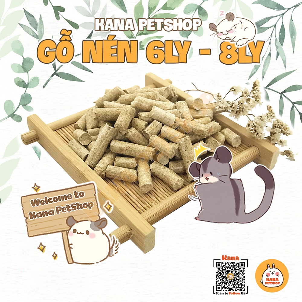 Gỗ Nén Vàng 🐹FREESHIP🐹 1KG Gỗ nén thông lót chuồng cho Thỏ, Bọ, Chinchillas, Hamster, Nhím ....