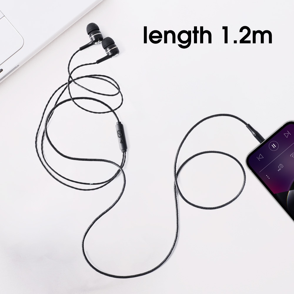 Tai Nghe Thể Thao S12 3.5mm Có Dây Dài 1.2M Tích Hợp Micro Tương Thích Với /Điện Thoại Android/Máy Tính
