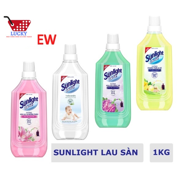 Nước lau sàn Sunlight 1kg Hương hoa hạ / lily/ thiên thảo