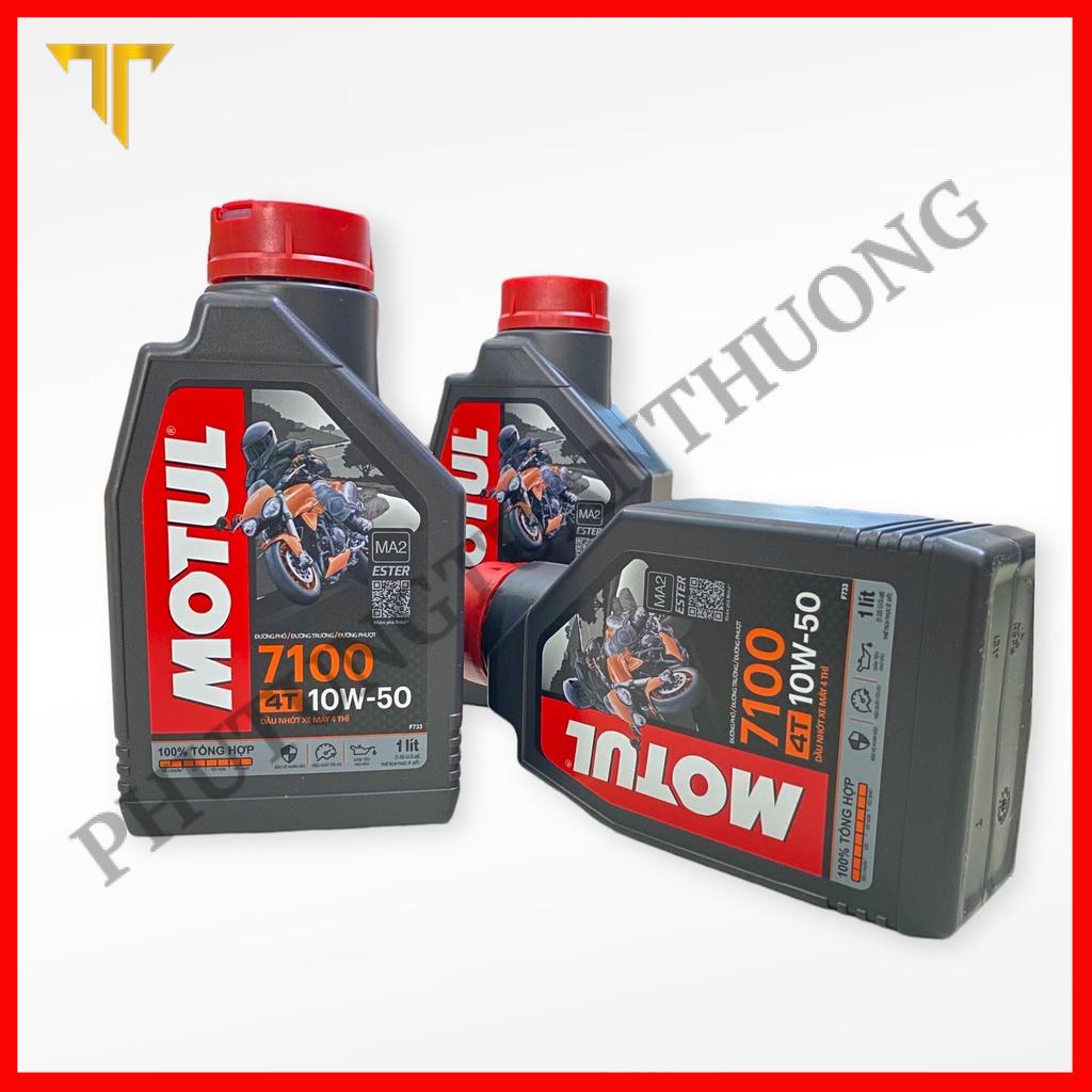 Nhớt Motul 7100 10W50 SN MA2 êm xe bốc máy full tổng hợp Ester bảo vệ động cơ 3000km