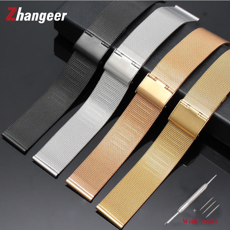 Dây Đeo Đồng Hồ Bằng Thép Không Gỉ 8Mm 10mm 12mm 14mm 16mm 18mm 20mm 22mm 24mm