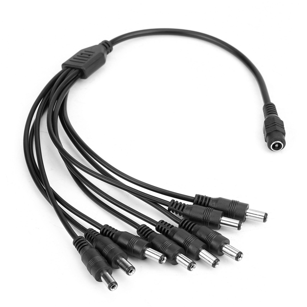 Dây cáp chia nguồn điện từ 1 đầu cắm ra 8 cổng kết nối 12V