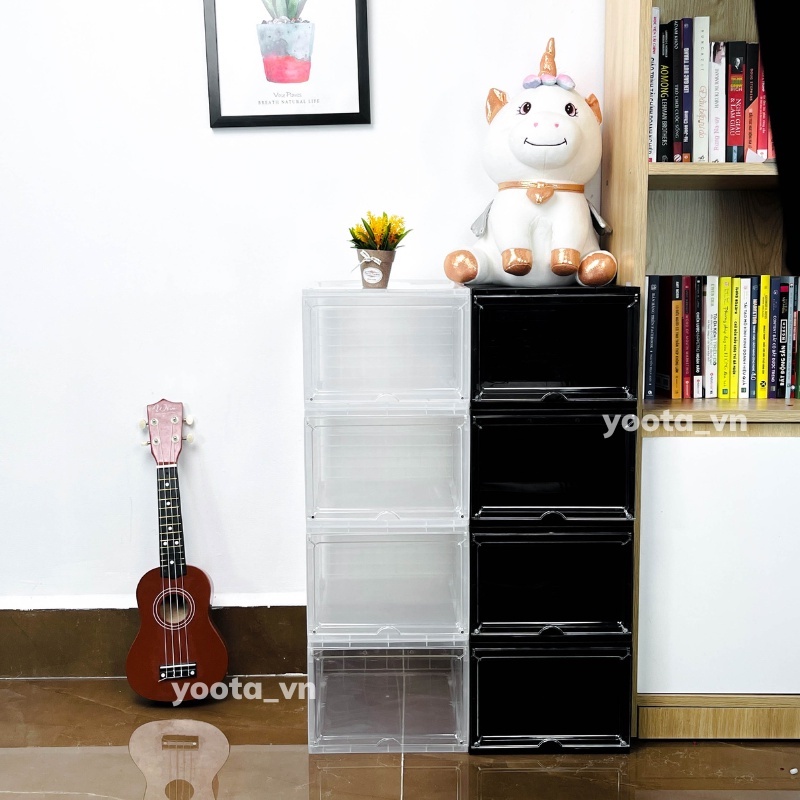 Hộp Đựng Giày Nhựa Cứng Nắp Mở Nam Châm, Hộp Đựng Giày Xịn Size Lớn Full Nhựa Cứng