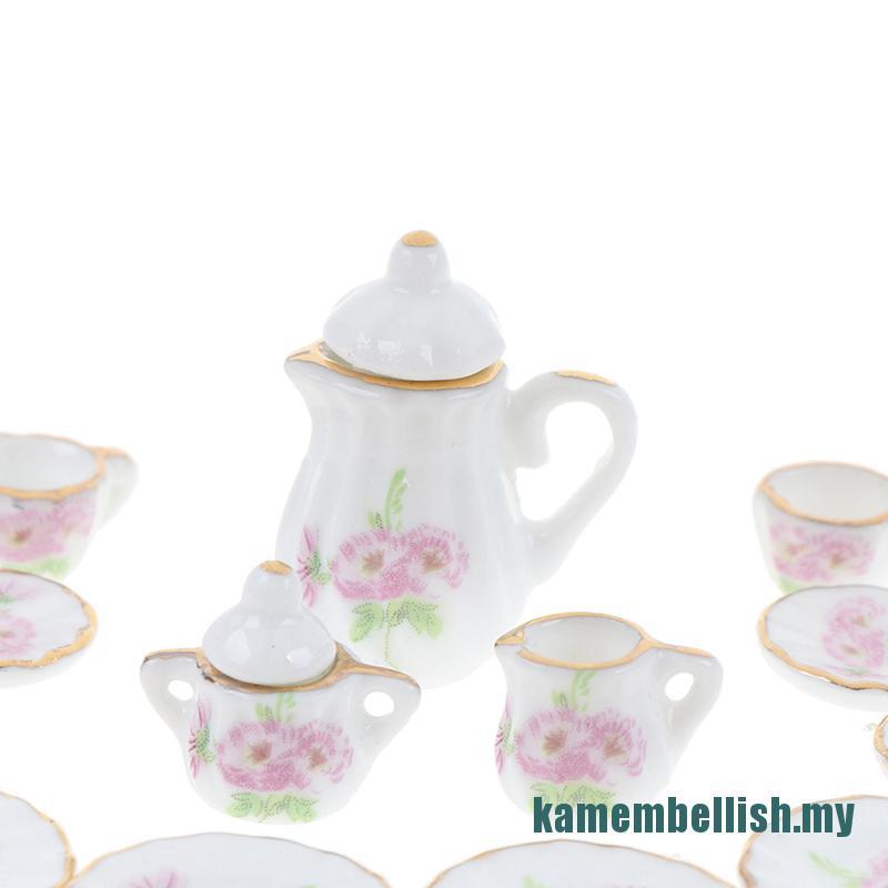 Set 15 Tách Trà Mini Tỉ Lệ 1: 12 Dùng Để Trang Trí Nhà Búp Bê