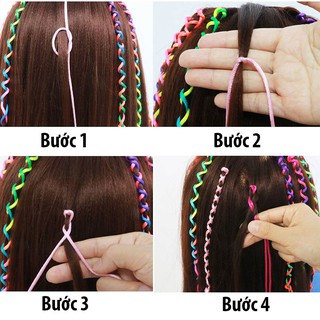 Dây tết tóc bohemian sắc màu