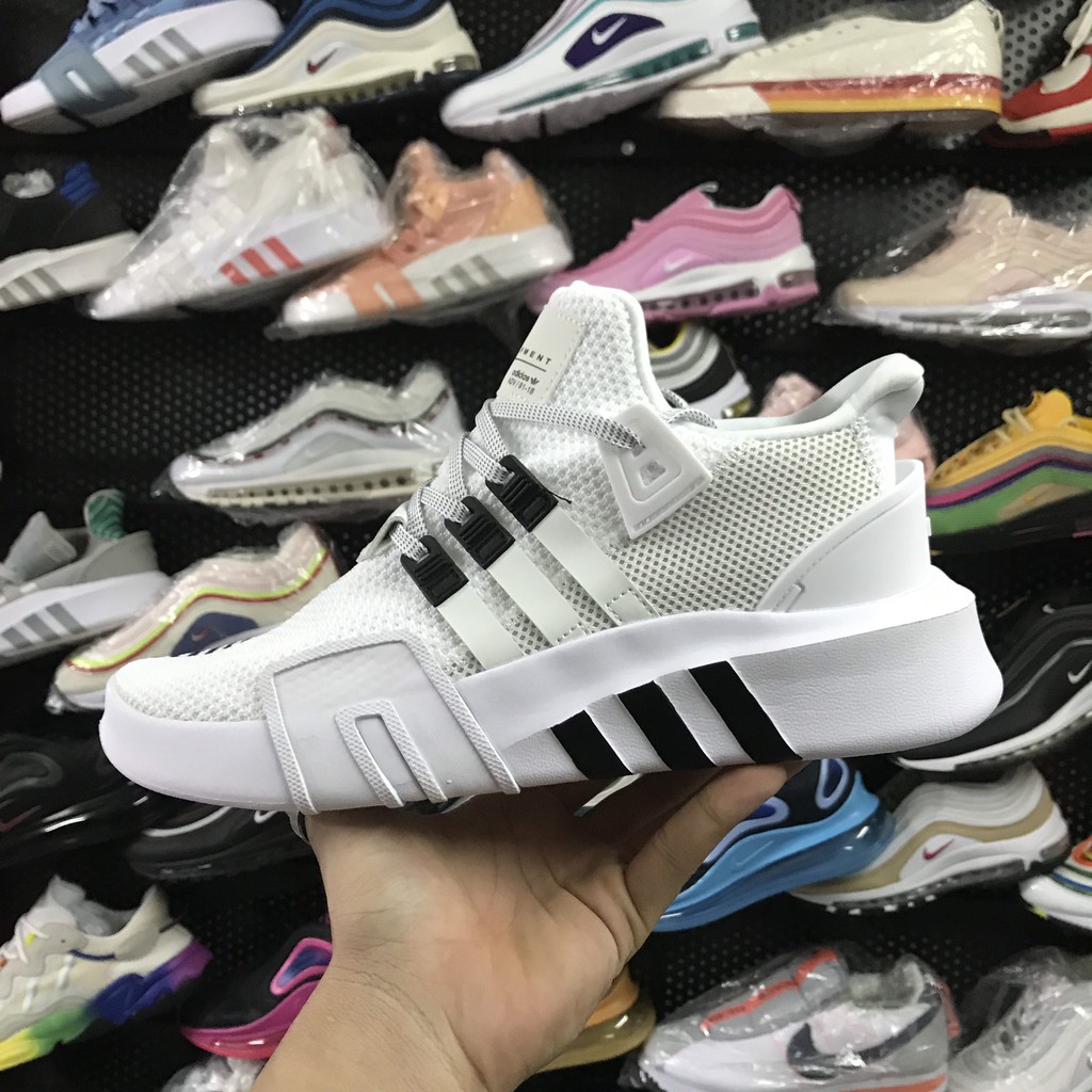 &gt;ẢNH THẬT-HÀNG THẬT&lt; Giày thể thao Sneaker EQT trắng đen phản quang nam nữ