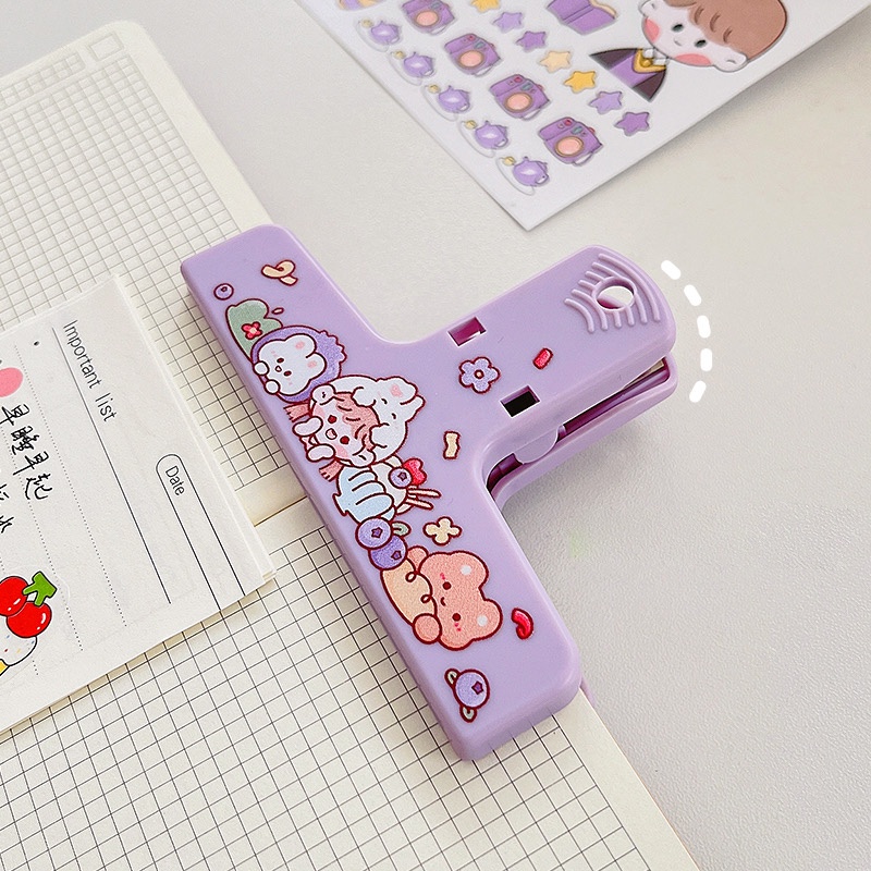 Kẹp Giấy Note Bằng Nhựa Từ Tính Họa Tiết Hoạt Hình Dễ Thương