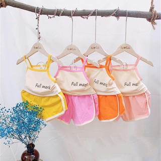 Bộ hai dây vải đũi cho bé từ 10kg - 25kg