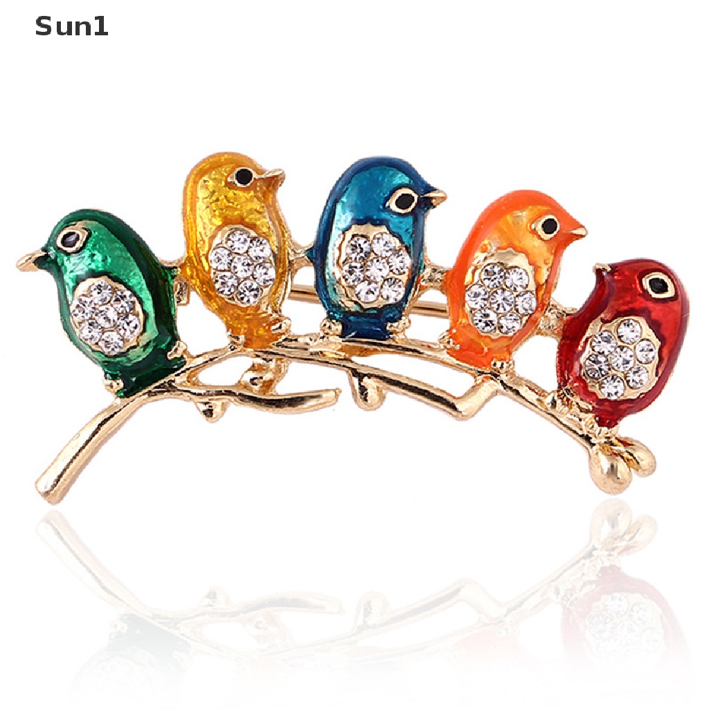 Trâm Cài Áo Hình Chú Chim Tráng Men Đính Đá Pha Lê Thời Trang 1 &gt;