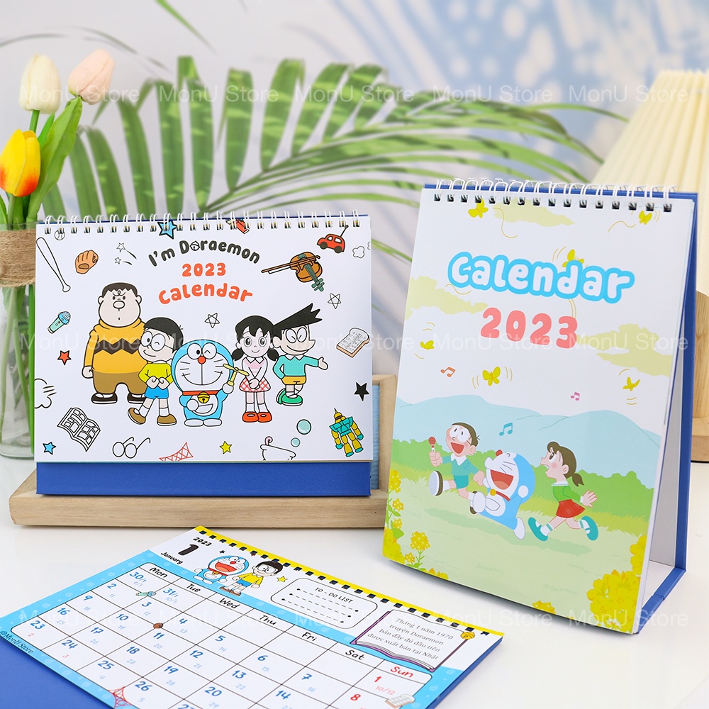 Lịch để bàn 2023 DORAEMON DOREMON dễ thương cute MON0368 TooYoo