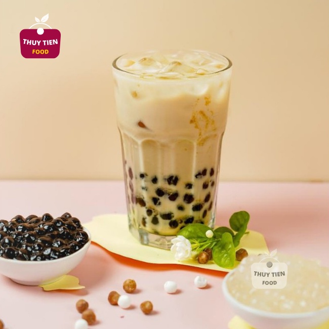 Set nguyên liệu Trà sữa trân châu THUY TIEN FOOD đủ vị  Hồng Trà, Ô Long, Trà Nhài, Socola, Khoai