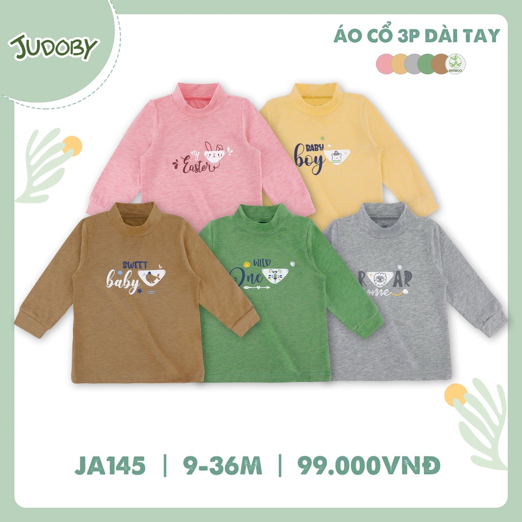 9-36M Áo cổ 3 phân sợi tre Judoby JA145