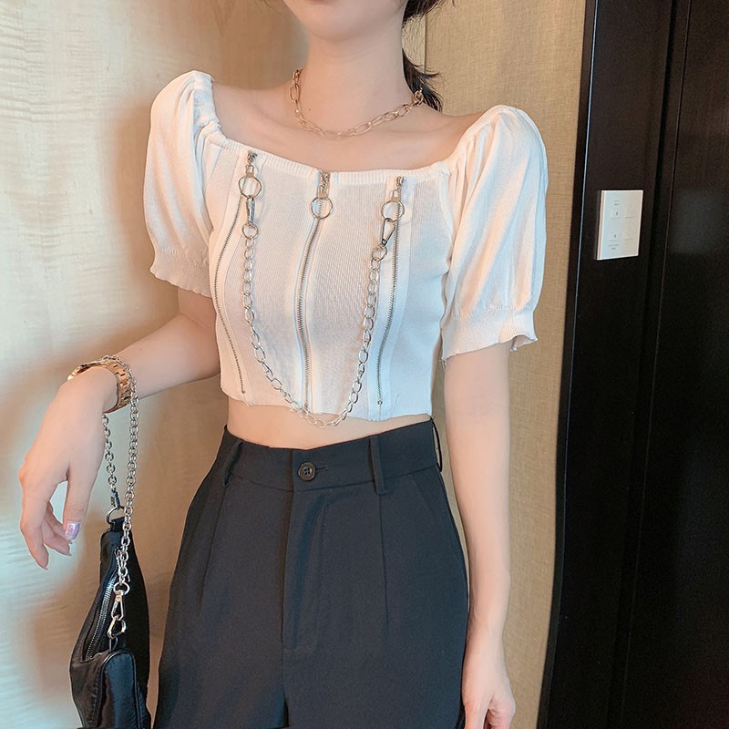 [SẴN] Áo croptop len Ulzzang Quảng Châu ALC53