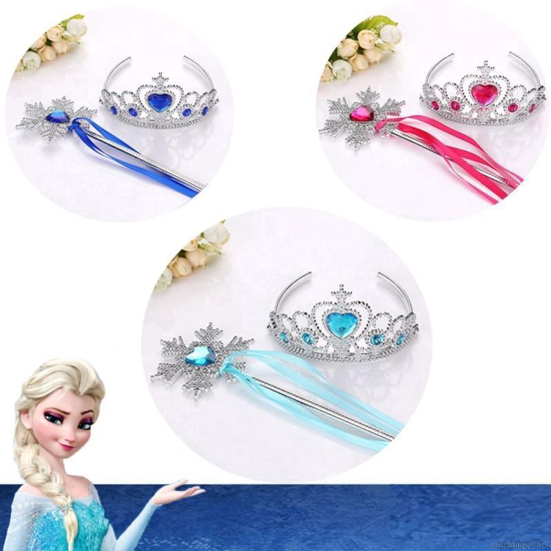 MYBABY Set Vương Miện Công Chúa Băng Đô Và Hoa Tuyết Đáng Yêu Cho Bé Gái