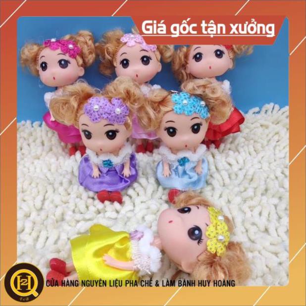 Combo 10 búp bê chibi 6cm có áo quần -  trang trí bánh phụ kiện sinh nhật