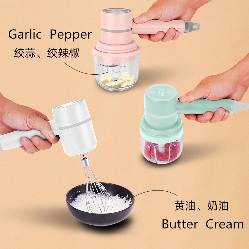 Máy Đánh Trứng Làm Bánh Kem Mini Cầm Tay Tự Động Sạc Pin Được Tiện Lợi Cho Gia Đình
