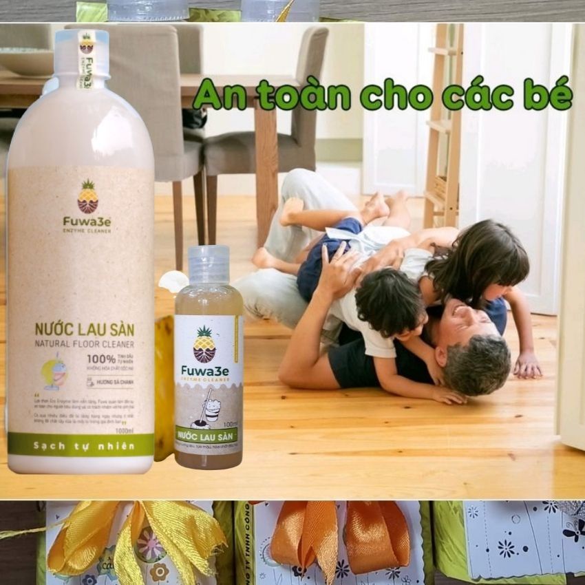 Combo nước lau nhà sả chanh quế Fuwa3e hữu cơ, đuổi muỗi ,kiến ,côn trùng, đậm đặc 1L