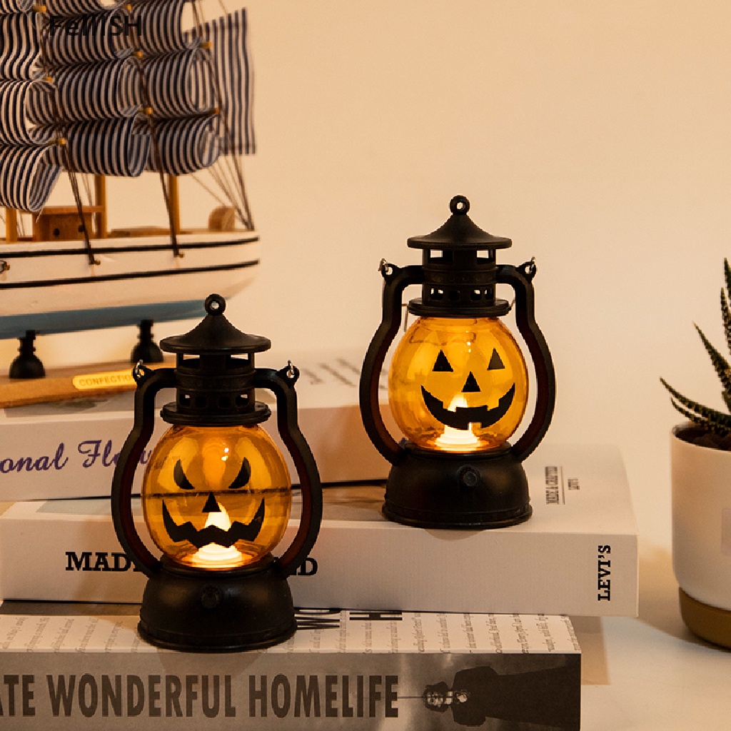 Đèn Lồng LED Dầu Ngựa Đầu Lâu Bí Ngô Trang Trí Halloween Sáng Tạo 439br