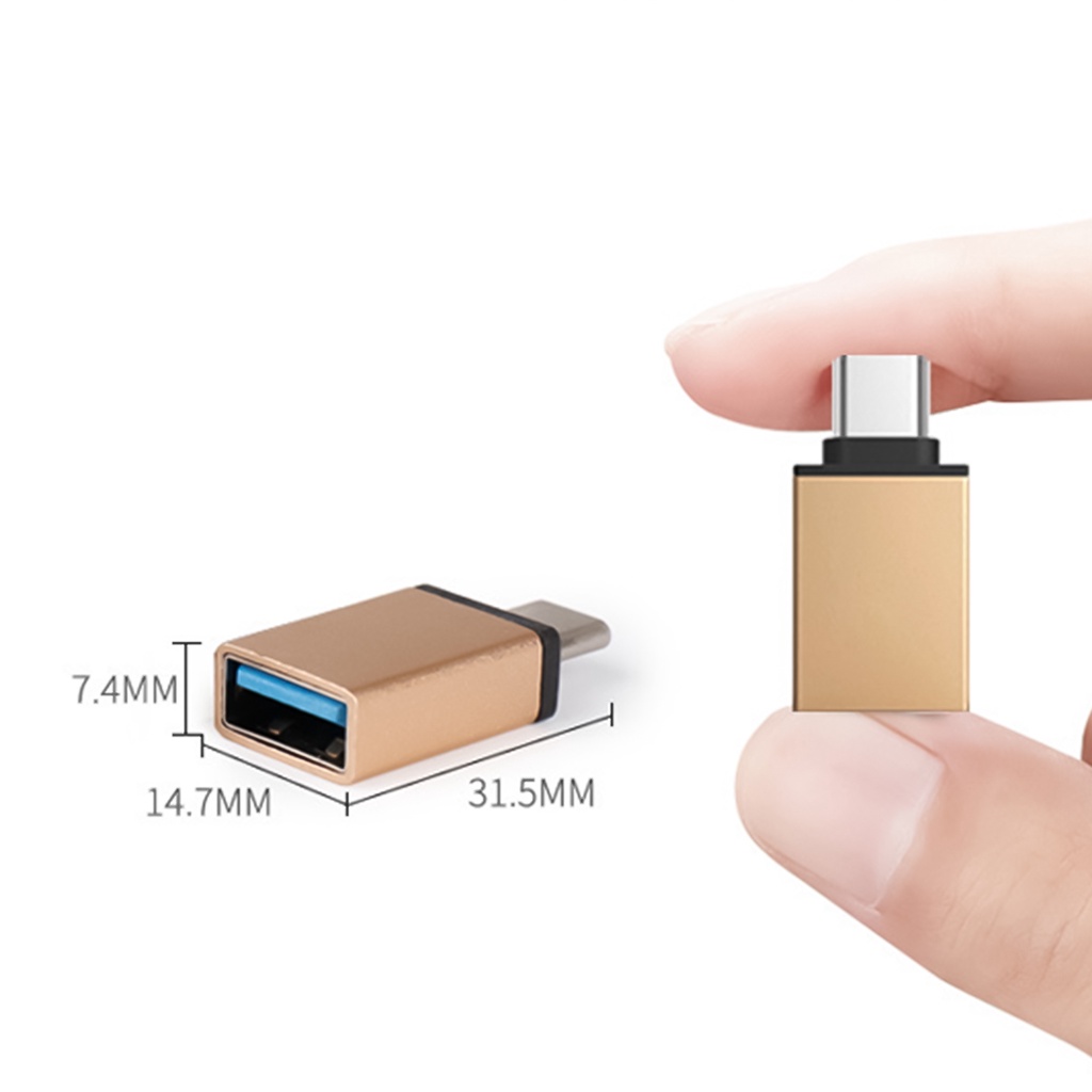 Bộ 2 đầu chuyển đổi OTG USB sang Type-C cho điện thoại thông minh