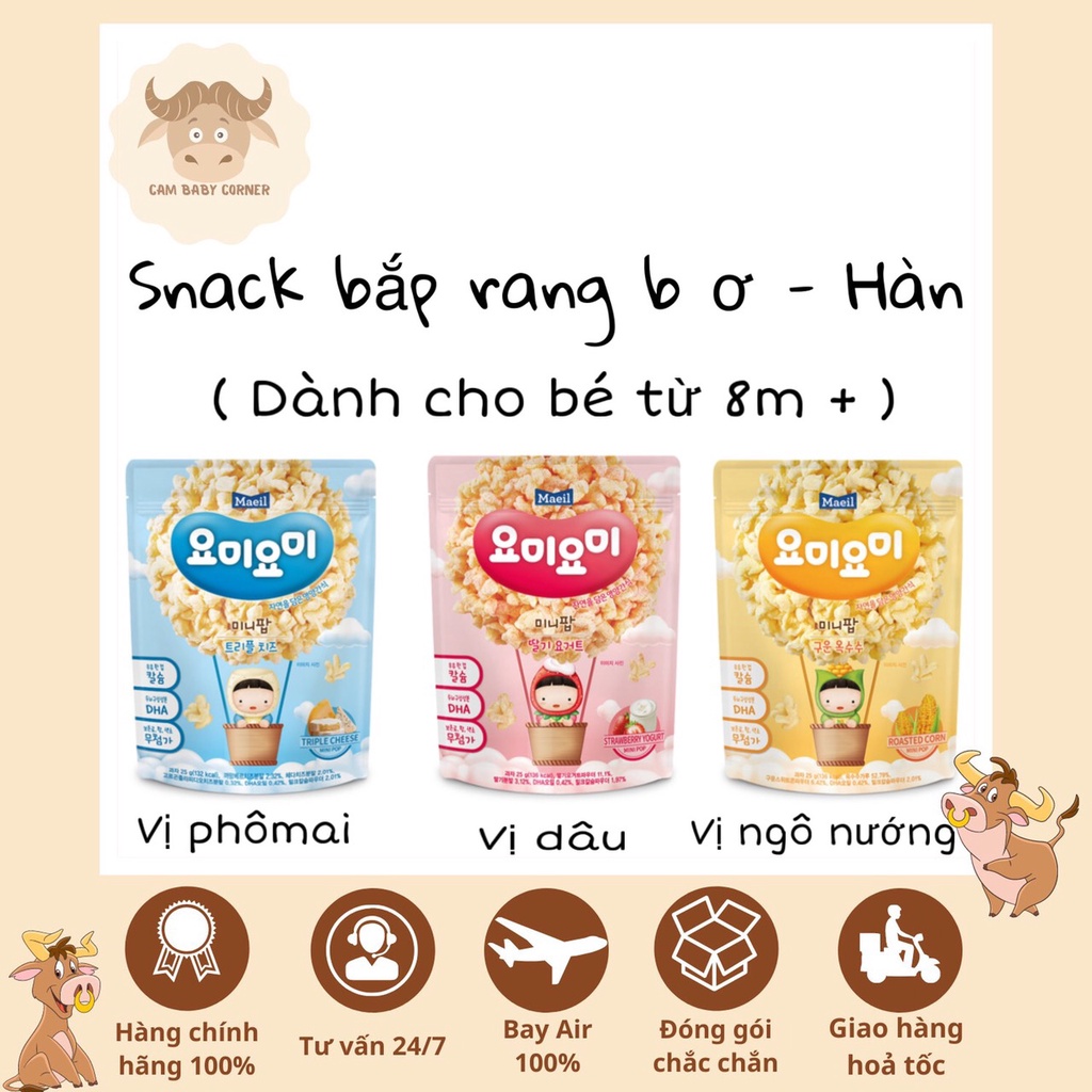 SNACK BẮP RANG BƠ MAEIL HÀN QUỐC CHO BÉ TỪ 8M+