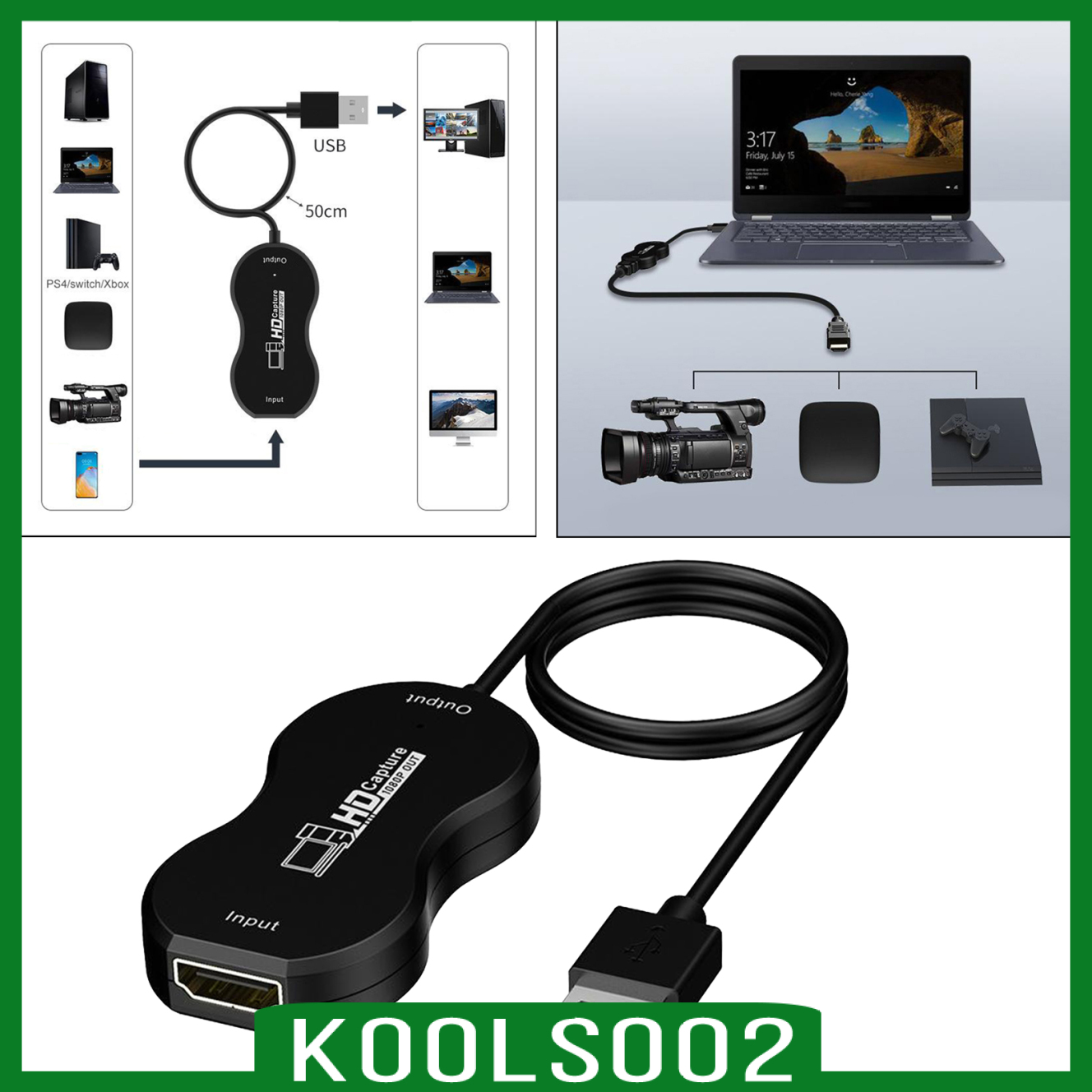 Card Ghi Hình Usb 2.0 Hd Kèm Phụ Kiện