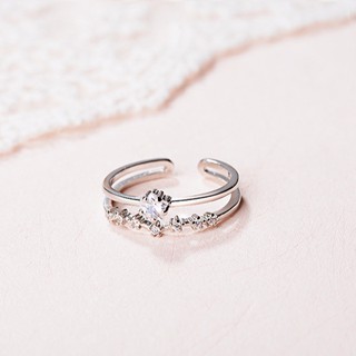 Nhẫn freesize 2 vòng dễ thương thời trang Hàn Quốc
