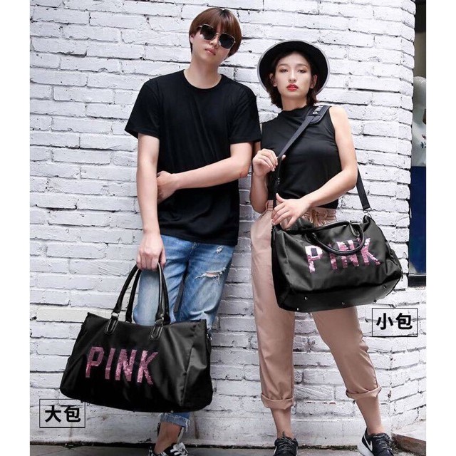 [Mã FATHANG5 giảm 10K đơn 50K] (kho sỉ lẻ) Túi du lịch PINK kim sa hot, túi du lịch, túi xách thể thao size 50 *36cm