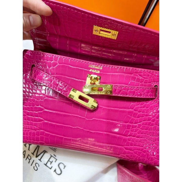 Túi xách Hơmet size 22 da rắn bóng bảng màu mới