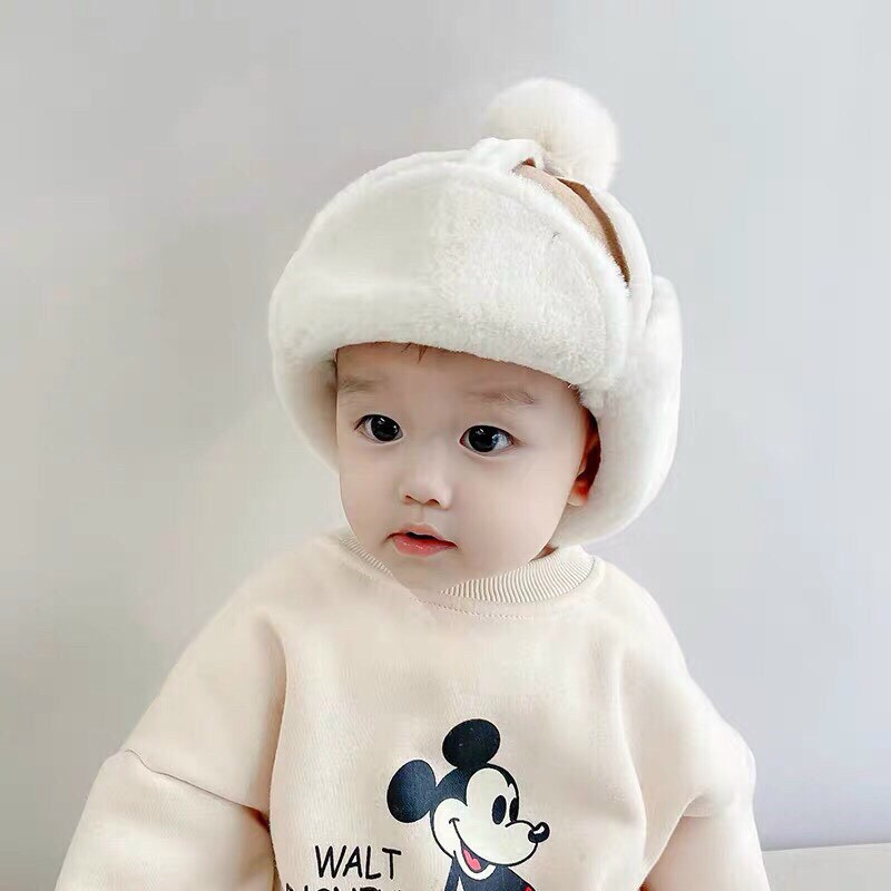 MŨ LÔNG KÈM BỊT TAI CHO BÉ CỰC ẤM , GIẢN DỊ VÀ SANG TRỌNG