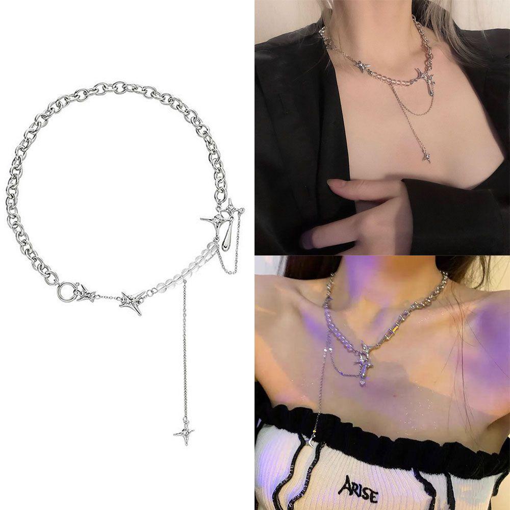 Vòng Tay Chuỗi Hạt Trong Suốt Phong Cách Hip Hop Thời Trang Cá Tính