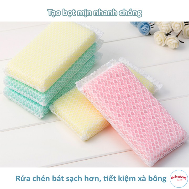 [Mã SKAMLSC28 giảm 10% tối đa 50K đơn 100K] Set 5 Mút Rửa Chén Tạo Bọt Kháng Khuẩn DAISO 00226