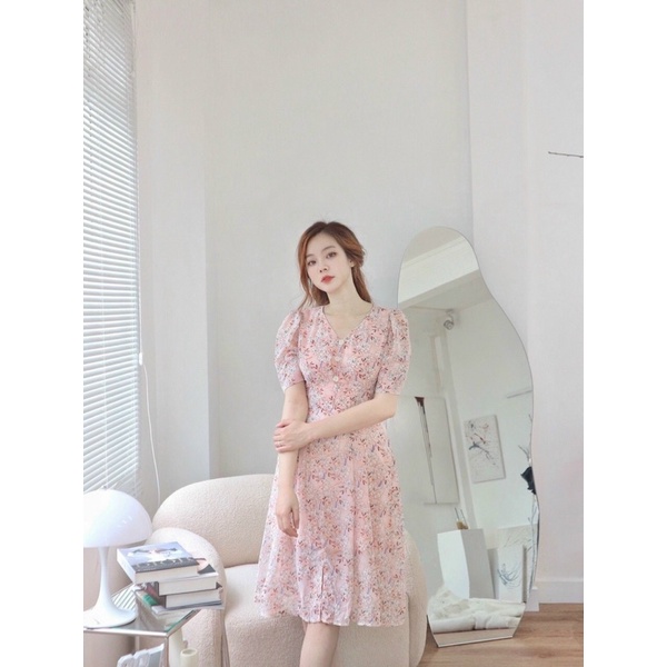 Đầm hoa 🌷Đầm suông hoa tà chéo