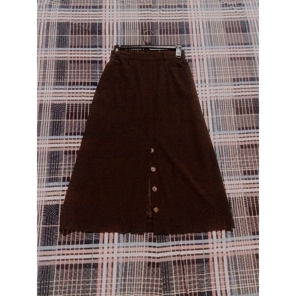 Chân váy nâu công sở xinh hàng secondhand Size S